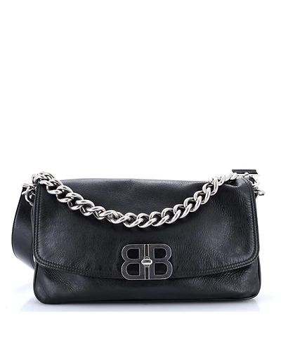 Pre-Owned Balenciaga Medium Bb Soft Flap Bag Leather