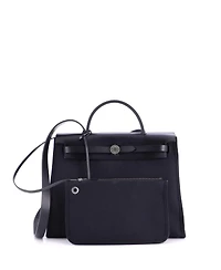 Pre-Owned HERMES Herbag Zip Leather and Toile