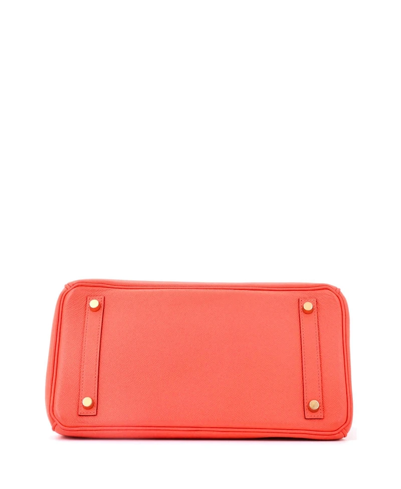 Pre-Owned HERMES Birkin 30 Handbag Red Epsom with Gold Hardware