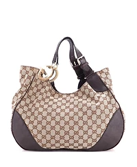 Pre-Owned Gucci Large Charlotte Tote Gg Canvas with Leather