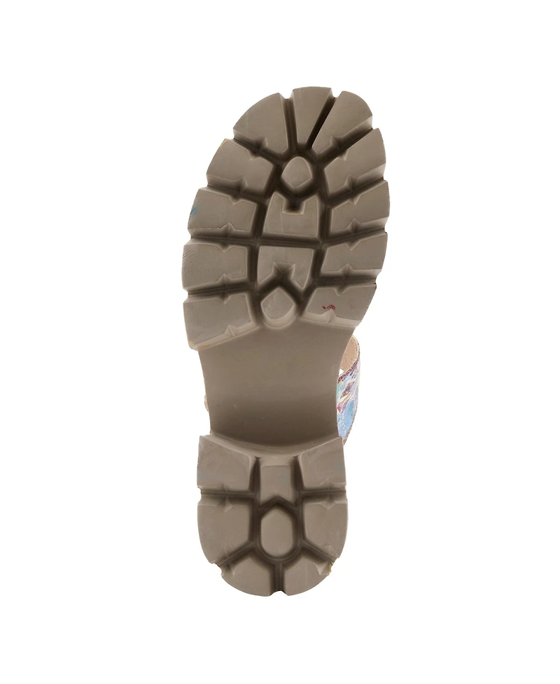 L'Artiste Women's Myrina Chunky Heel Sandal with Soft Leather and Comfort Fit