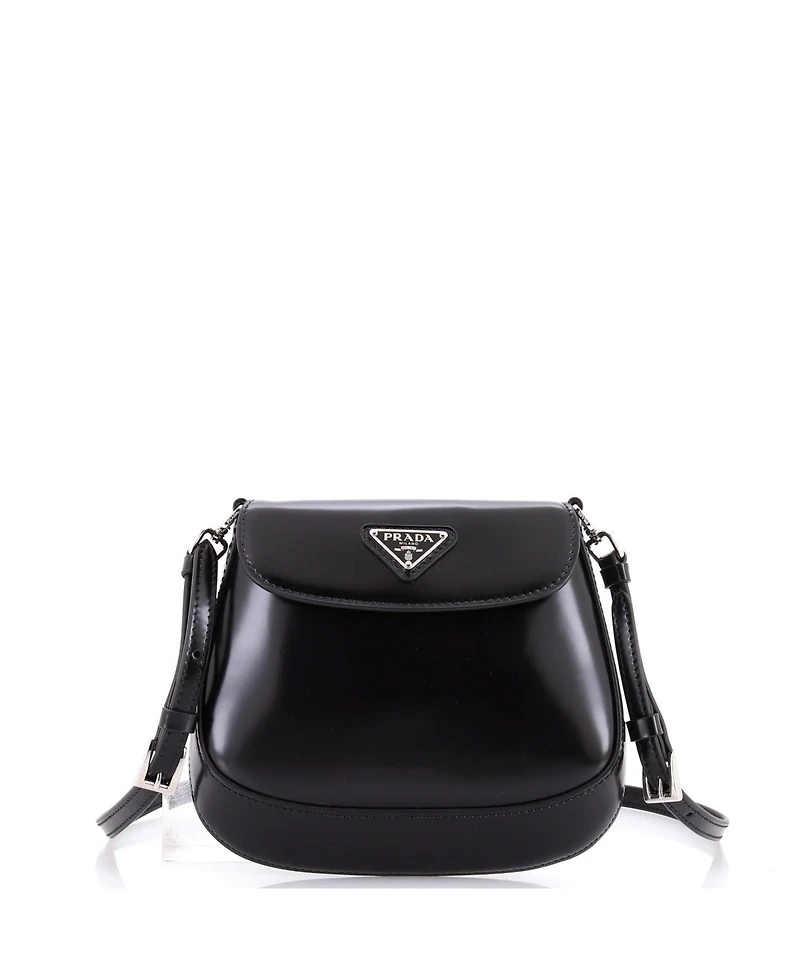 Pre-Owned Prada Mini Cleo Flap Shoulder Bag Spazzolato Leather