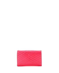 Pre-Owned Saint Laurent Medium Classic Monogram Wallet on Chain Matelasse Chevron Grainy Patent