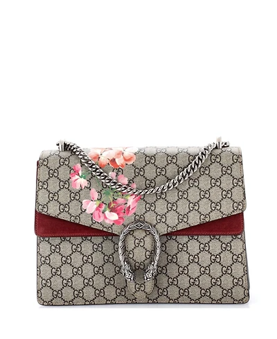 Pre-Owned Gucci Medium Dionysus Bag Blooms Print Gg Coated Canvas