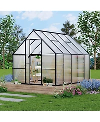 gaomon 8x10 Aluminum-Framed Polycarbonate Heavy Duty with Quick Setup Structure and Roof Vent