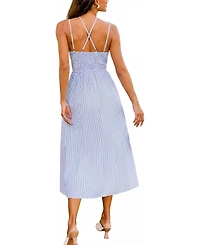 Cupshe Women's Living Proof Striped Maxi Beach Dress