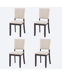 Streamdale Furniture Modern Minimalist Padded Dining Chairs Set of 4