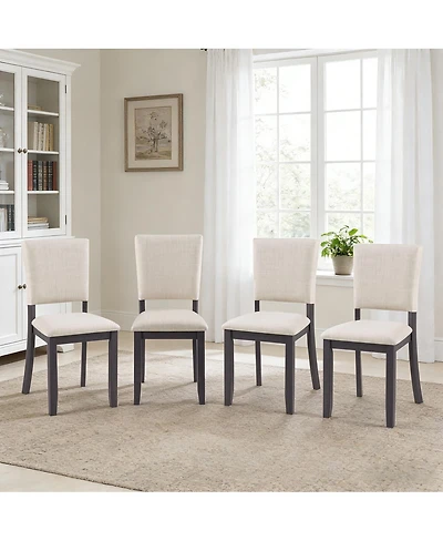 Streamdale Furniture Modern Minimalist Padded Dining Chairs Set of 4