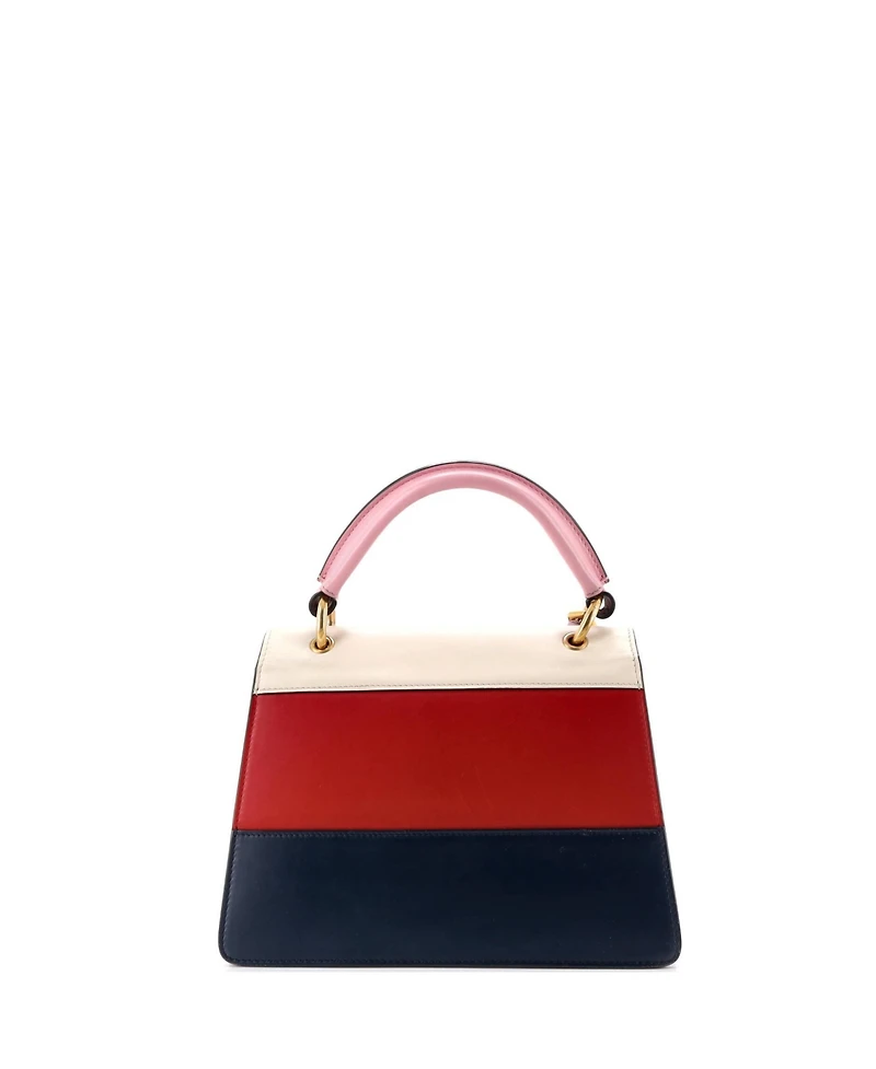 Pre-Owned Gucci Small Queen Margaret Top Handle Bag Colorblock Leather