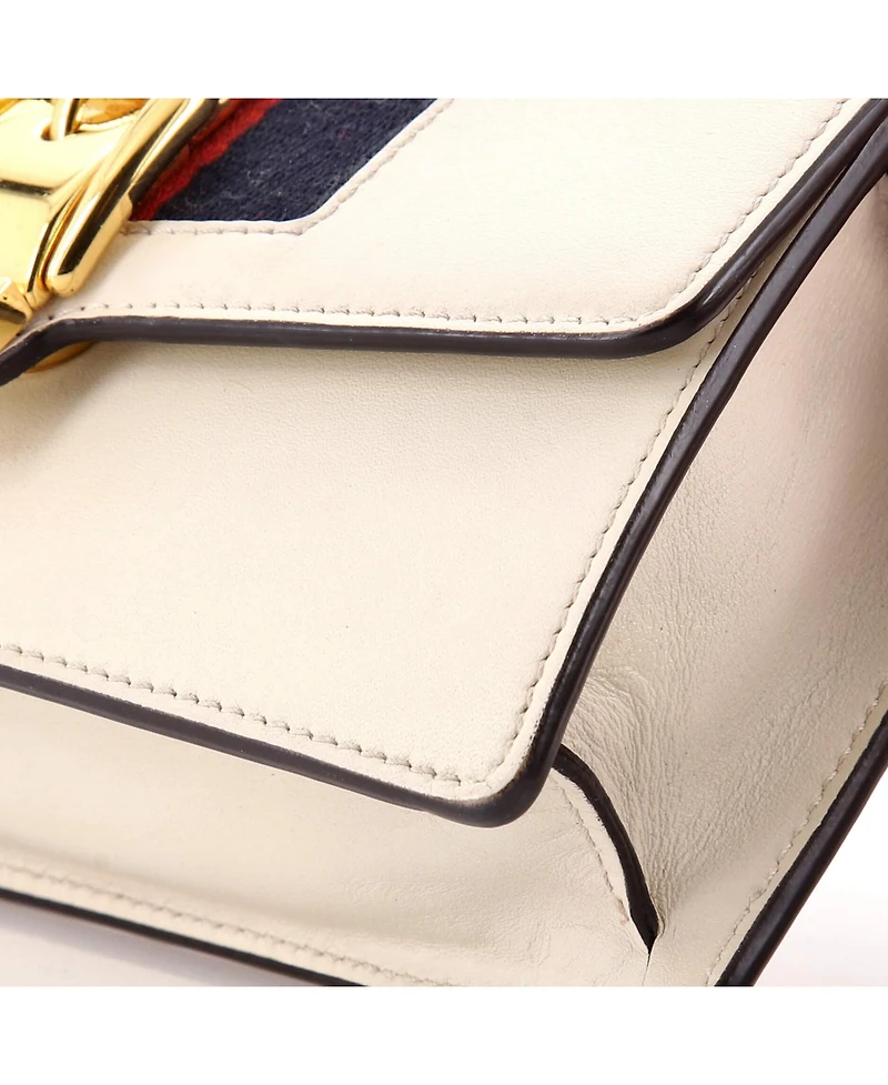 Pre-Owned Gucci Super Mini Sylvie Chain Shoulder Bag Leather