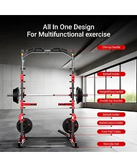 Harison Multifunction Squat Rack Power Cage, Adjustable All-in-One Home Gym Strength Training System Hrm-30814)