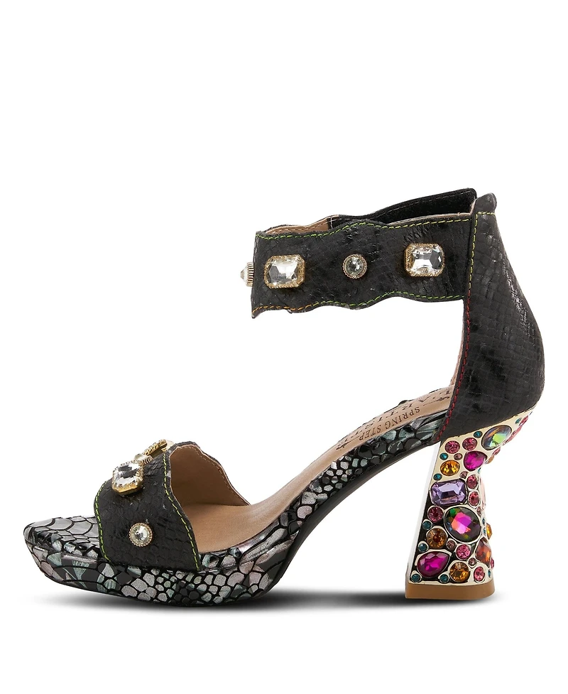L'Artiste Women's Spring Step Jewell Closed Back Sandal with Buckle