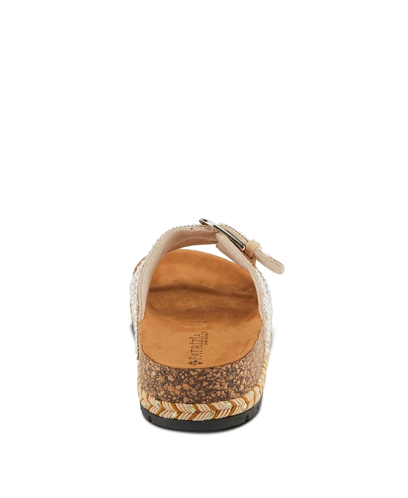 Patrizia Women's Pearline Pearl & Crystal Beaded Slide Wedge Sandals