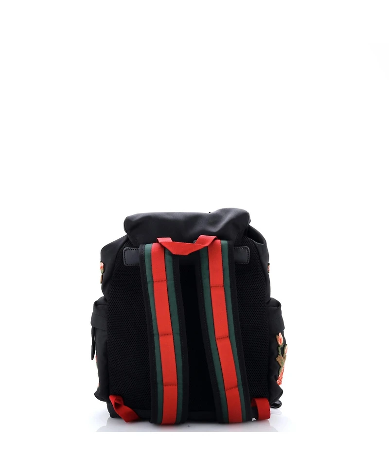 Pre-Owned Gucci Small Techpack Backpack Embroidered Techno Canvas