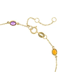 Effy Collection Multi-Gemstone (1-1/20 ct. t.w.) & Diamond (1/20 ct. t.w.) Bracelet in 14k Yellow Gold