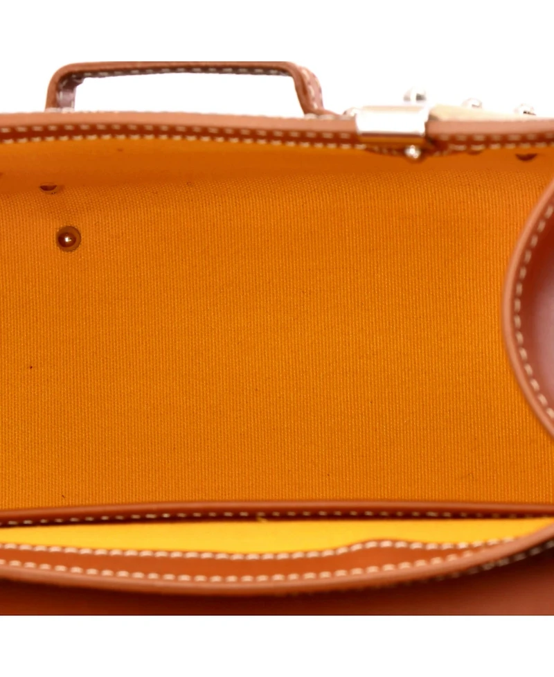 Pre-Owned Goyard Mini Structured Saigon Top Handle Bag Coated Canvas with Leather