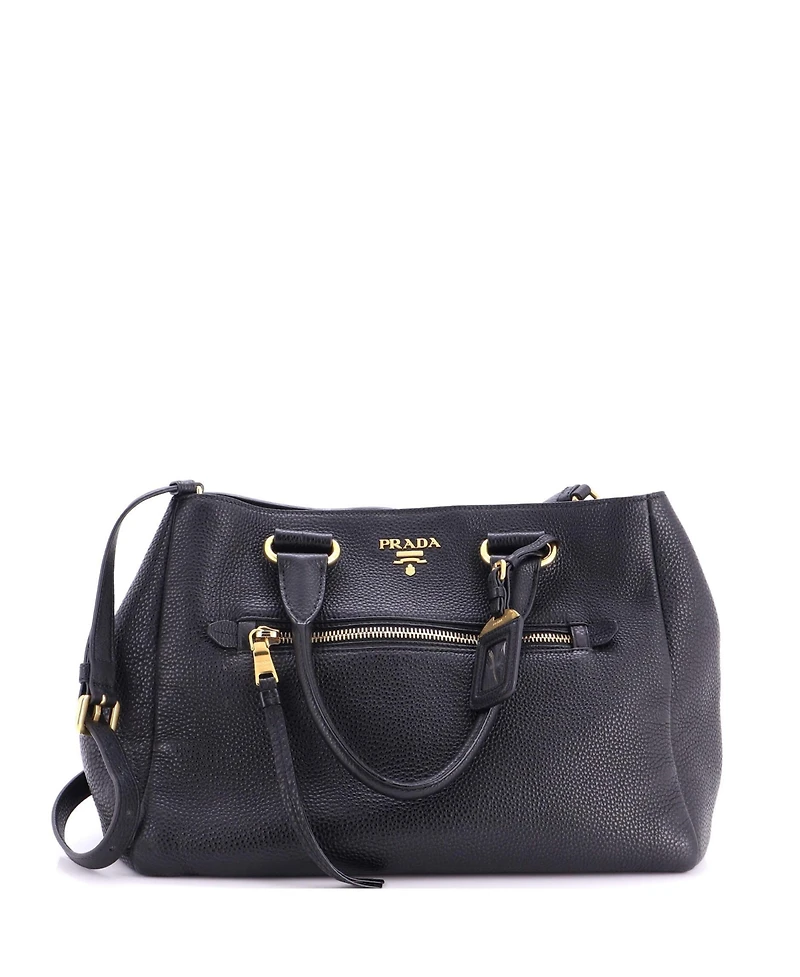 Pre-Owned Prada Medium Front Pocket Convertible Tote Vitello Phenix