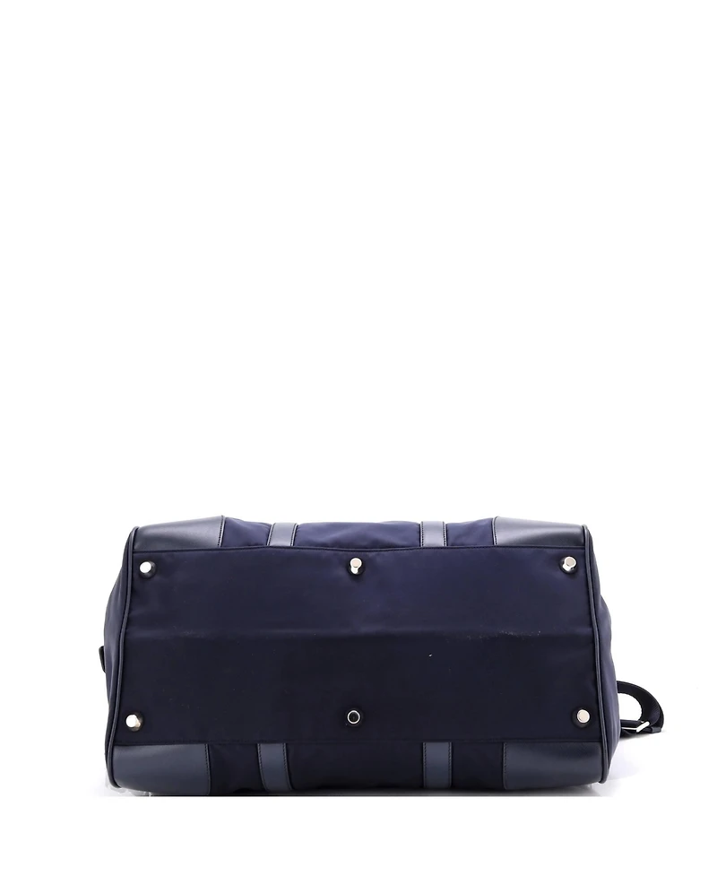 Pre-Owned Prada Medium Convertible Weekender Bag Tessuto with Saffiano Leather