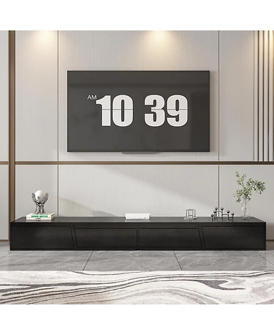 Homsee 4-Drawer Extendable Tv Stand - Modern Wooden Media Console | Living Room Entertainment Center