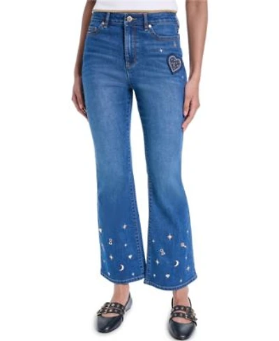 Karl Lagerfeld Paris Womens Mid Rise Charm Detail Pants