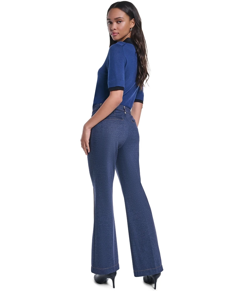 Karl Lagerfeld Paris Women's Straight-Leg Mid-Rise Pants