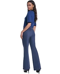 Karl Lagerfeld Paris Women's Straight-Leg Mid-Rise Pants