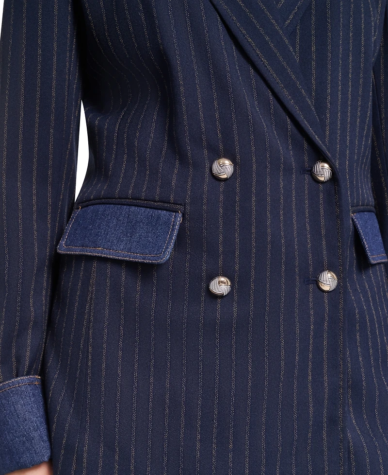 Karl Lagerfeld Paris Women's Button-Front Collared Jacket