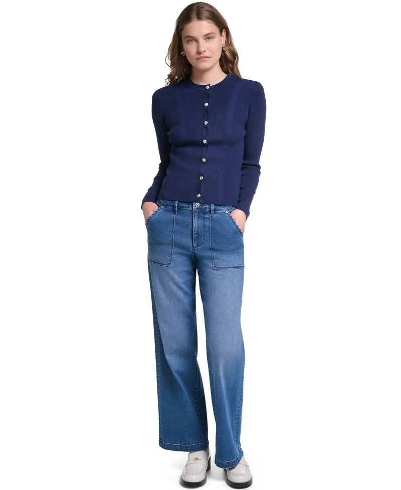 Karl Lagerfeld Paris Women's Button-Front Cardigan
