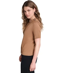 Karl Lagerfeld Paris Women's Crewneck Short-Sleeve Sweater