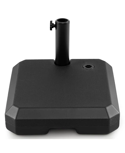Sugift Half Patio Umbrella Base 48.5 lb Water and Sand Fillable Stand with Adapters