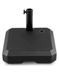 Sugift Half Patio Umbrella Base 48.5 lb Water and Sand Fillable Stand with Adapters