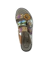 L'Artiste Woman's Spring Step Naomi-Monarch Slides with Leather Upper