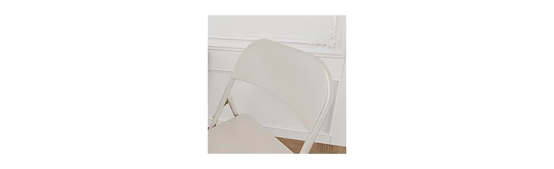 homfan Set of 2 Metal Folding Chairs – Stackable, 350 lb Weight Capacity, for Home Office Events