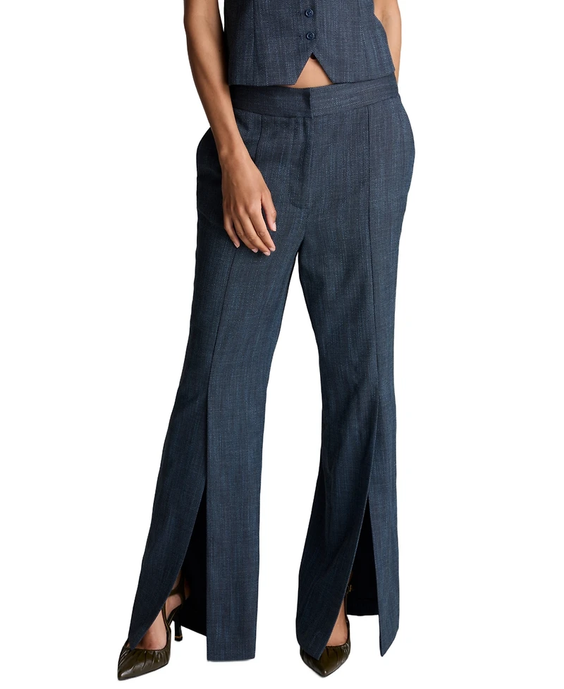 Kenneth Cole Women's High-Rise Slit Flare Pants