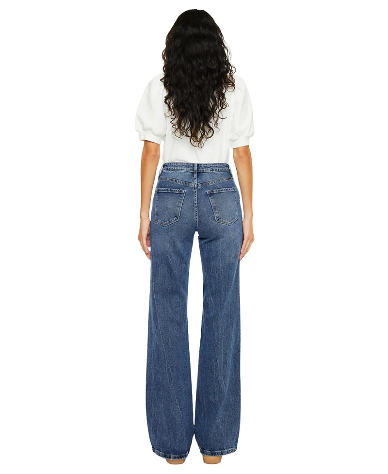 KanCan Women's Hailey High Rise 90's Flare Jeans