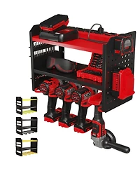 Xdovet Power Tool Organizer Wall Mount Steel Rack Drill Slots Pegboard Utility Side