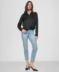 Dkny Women's Long-Sleeve Twist-Front Blouse