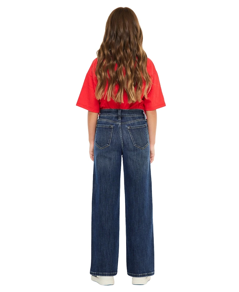 KanCan Big Girls Andy High Rise Wide-Leg Jeans