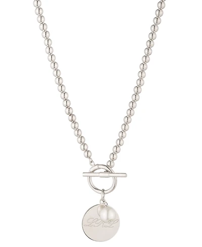 Lauren Ralph Lauren Sterling Silver Imitation Pearl Drop Necklace