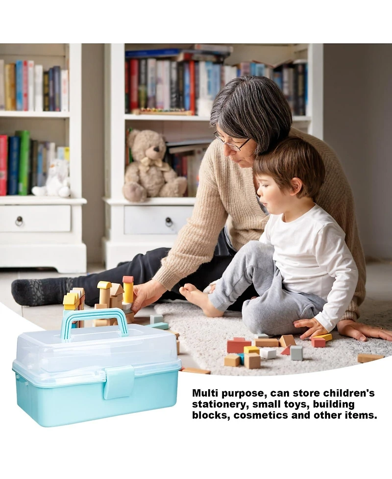 Xdovet Tackle Box Organizer 3-Layer Craft Storage Case