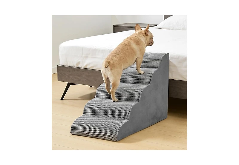 Zeny Staircase ramps designed for small dogs and cats, high-density foam curved pet steps