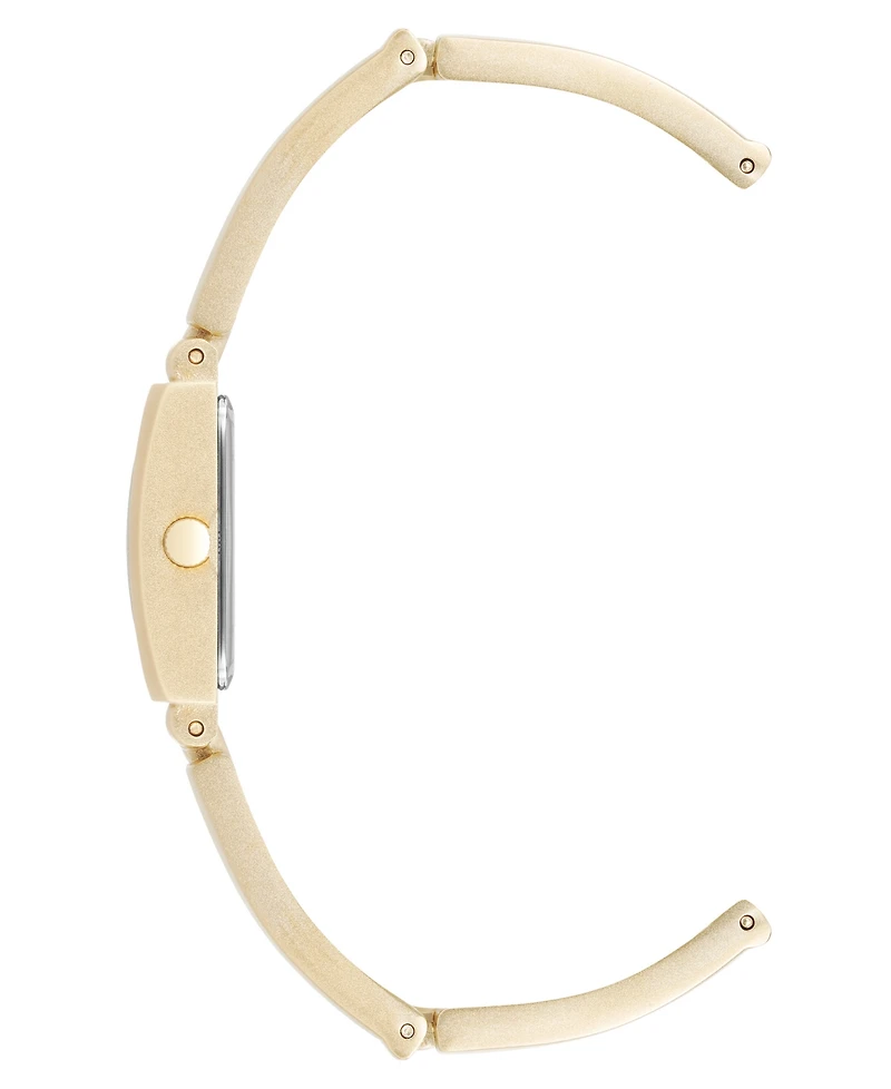 Anne Klein Women's Quartz Rectangle Gold-Tone Alloy Metal Bracelet Watch 16mm x 20mm