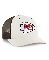 Carhartt x '47 Men's Natural/Brown Kansas City Chiefs Undyed Trucker Adjustable Hat