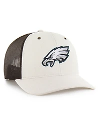Carhartt x '47 Men's Natural/Brown Philadelphia Eagles Undyed Trucker Adjustable Hat