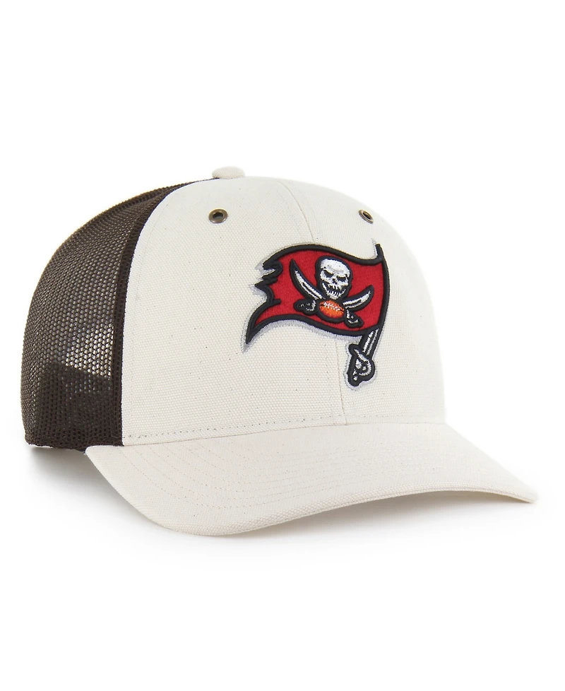 Carhartt x '47 Men's Natural/Brown Tampa Bay Buccaneers Undyed Trucker Adjustable Hat