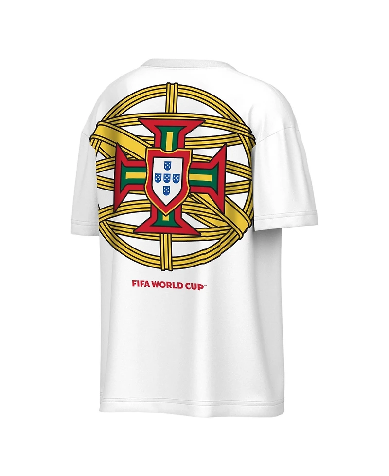 Outerstuff Men's White Portugal National Team Fifa World Cup 2026 Livery Oversized 2-Hit T-Shirt