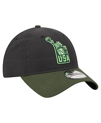 New Era Men's Black/Olive Usa Statue Of Liberty 9TWENTY Adjustable Dad Hat