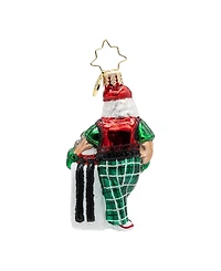 Christopher Radko 3" Jolly Golfer Santa Gem Ornament