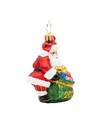 Christopher Radko 3" Santa's Yearly Gift Drop Gem Ornament