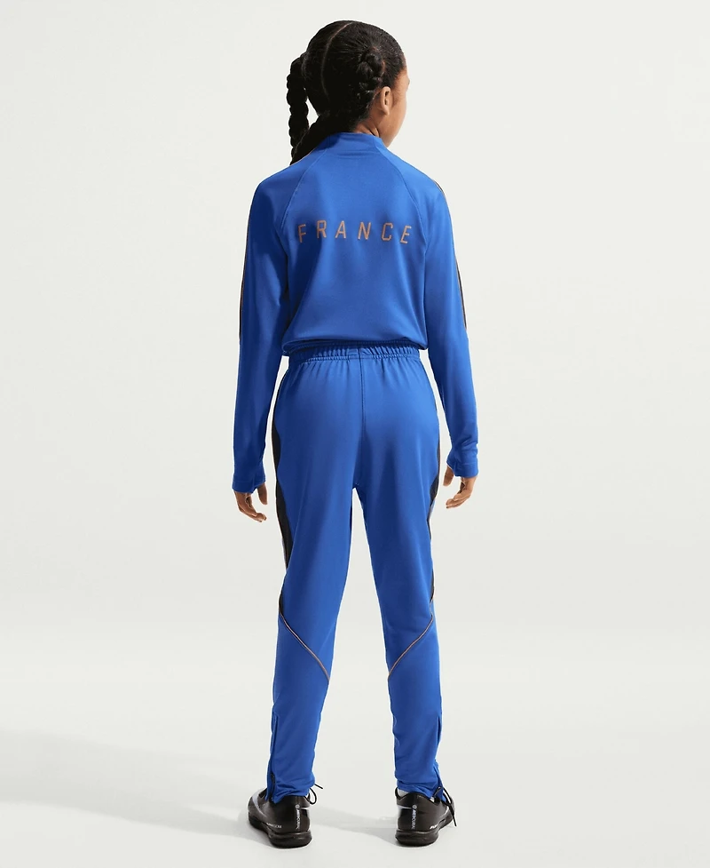 Nike Big Boys and Girls Blue France National Team 2026 Strike Dri-fit Long Sleeve Quarter-Zip Drill Sweatshirt